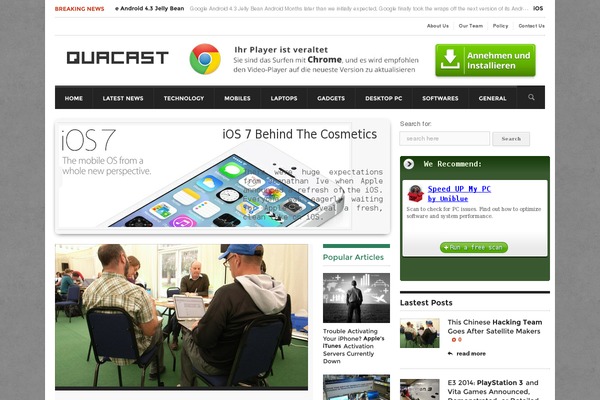 Site using Autoptimize plugin