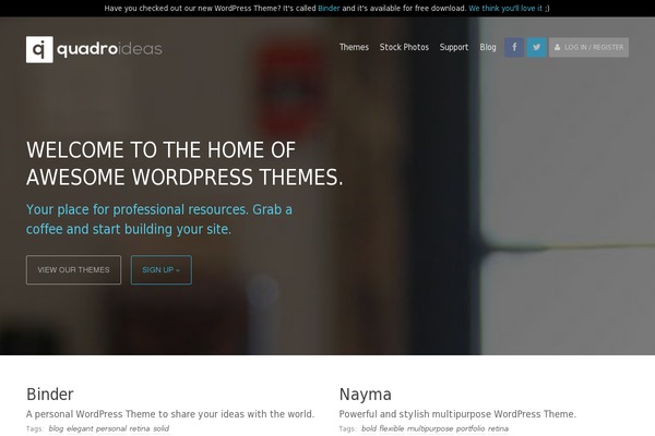 Indigo theme site design template sample
