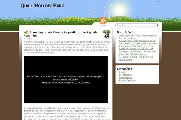quailhollowpark.org site used Grassland