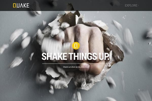 quake theme websites examples