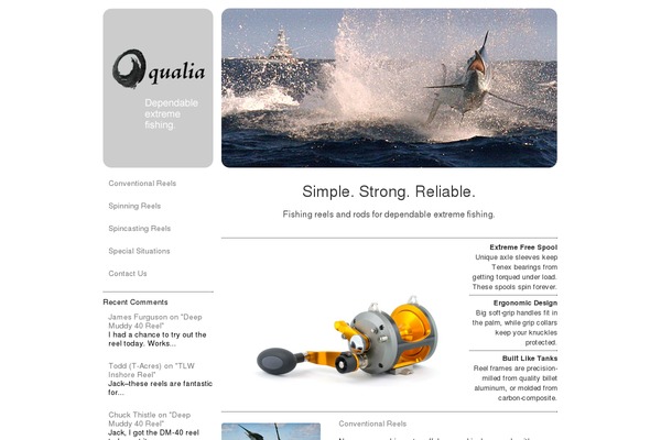 Qualia theme site design template sample