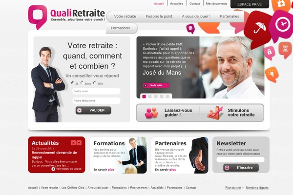 qualiretraite.fr site used Netconcept