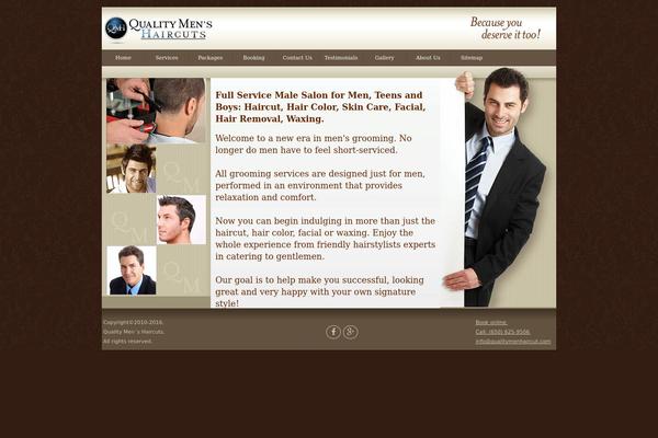Barber theme site design template sample