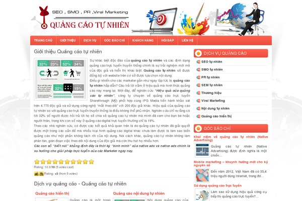 quangcaotunhien.com site used Ritmo