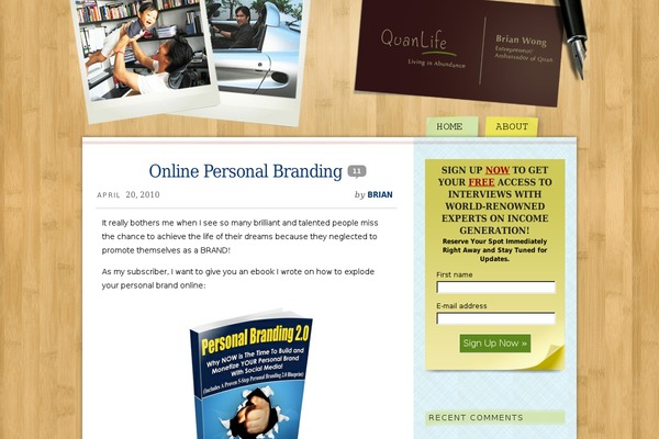 Site using Digg Digg plugin