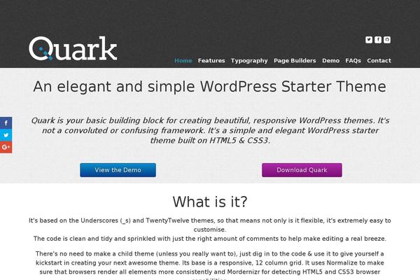 Quark theme site design template sample