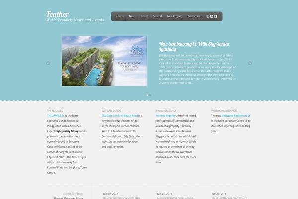 Feather theme site design template sample