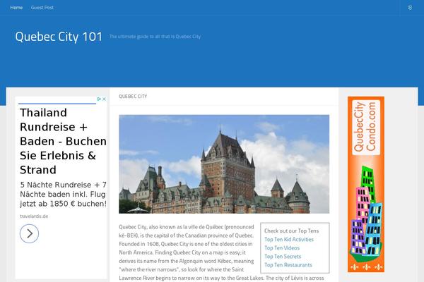 quebeccity101.com site used Hueman