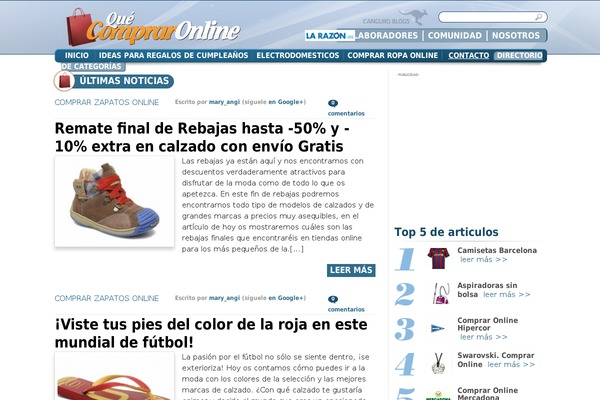 Canguro theme site design template sample