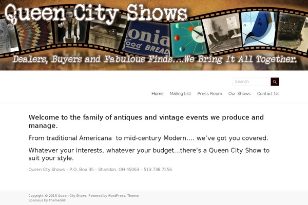 Spacious theme site design template sample