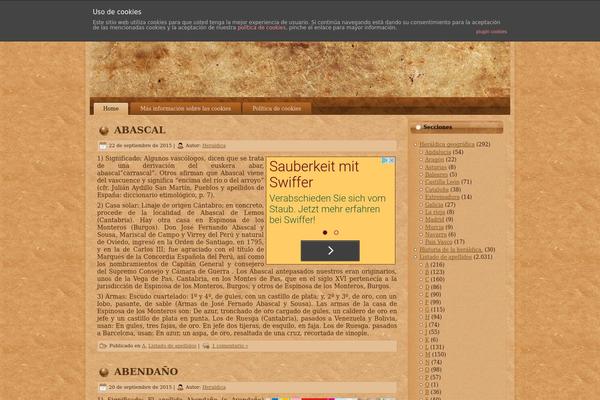 Parchment theme site design template sample