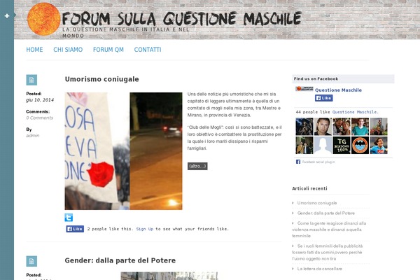 questionemaschile.org site used Independent-publisher-2-wpcom