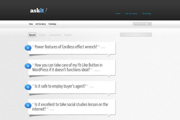 AskIt theme site design template sample