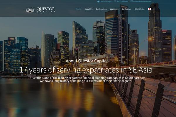 Investment theme site design template sample
