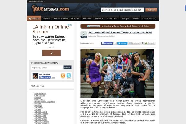 quetatuajes.com site used Theme-clarinada-v5