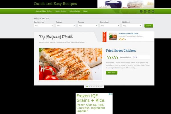 Inspirythemes-food-recipes theme site design template sample