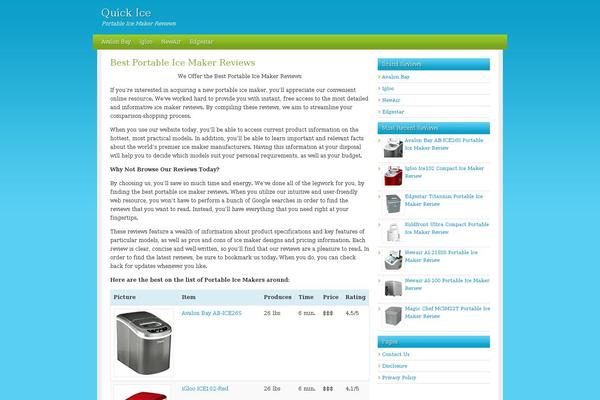 quickice.net site used Serenity