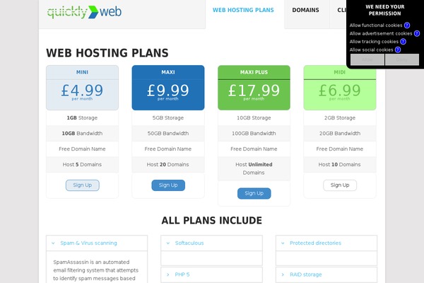 Site using Cookie Opt In plugin