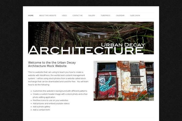 Twenty Twelve theme site design template sample