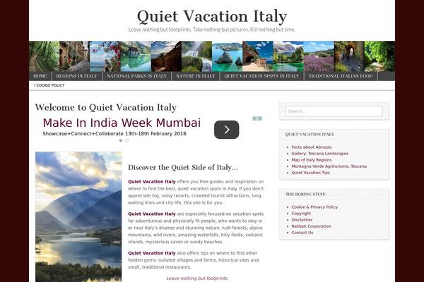 quietvacationitaly.com site used Magazine Basic