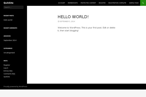 Twenty Fourteen theme site design template sample