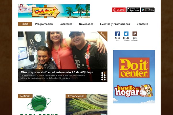 quiuboestereo.com site used Gonzo_1.9.3