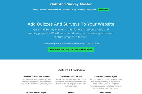 Site using Qsm-export-results plugin