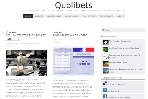 quolibets.fr site used Arcadia