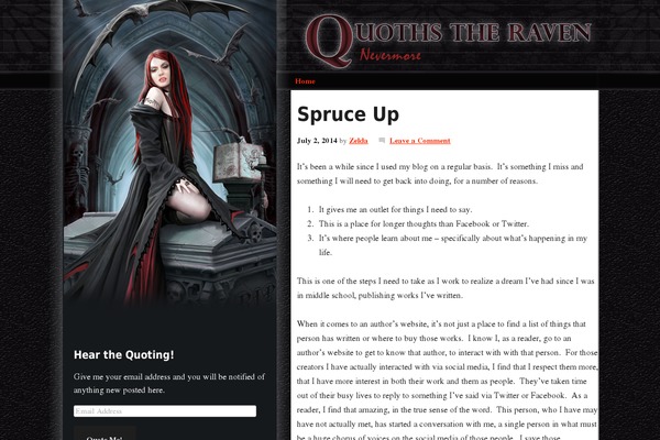 quothstheraven.com site used Goth