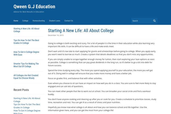 Academica theme site design template sample