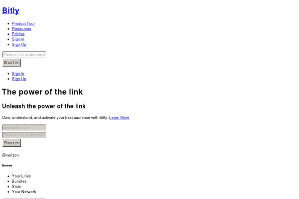 Bitly theme site design template sample