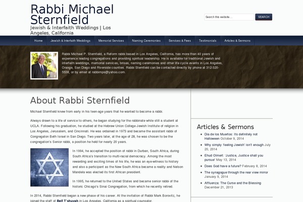 rabbisternfield.com site used Twenty Minutes