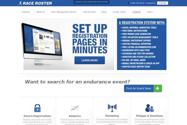 raceroster.com site used Race-roster-brochure-theme-master