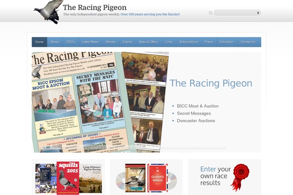 racingpigeon.co.uk site used Theme1896