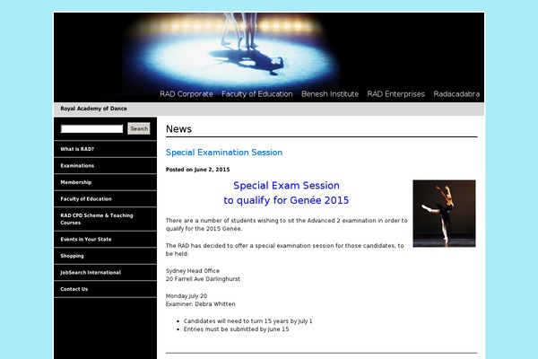 RAD theme site design template sample
