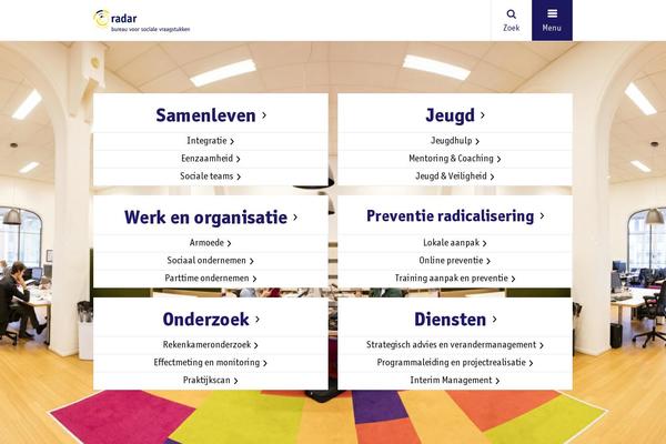 Radar theme site design template sample