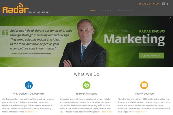Sonec theme site design template sample