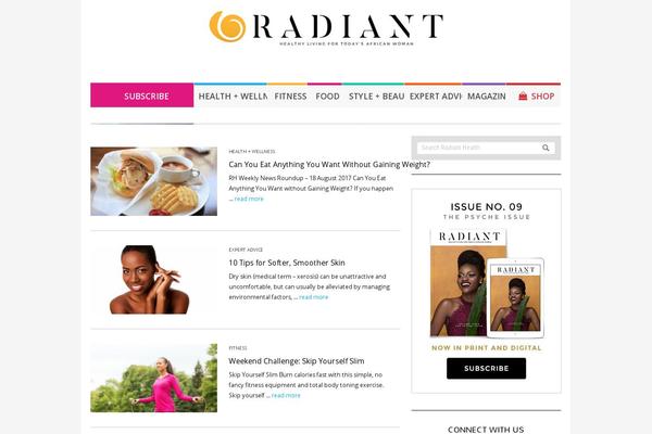 radianthealthmag.com site used Radiant