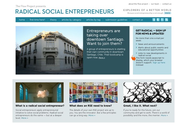 radicalsocialentreps.org site used Omnipress-magazine