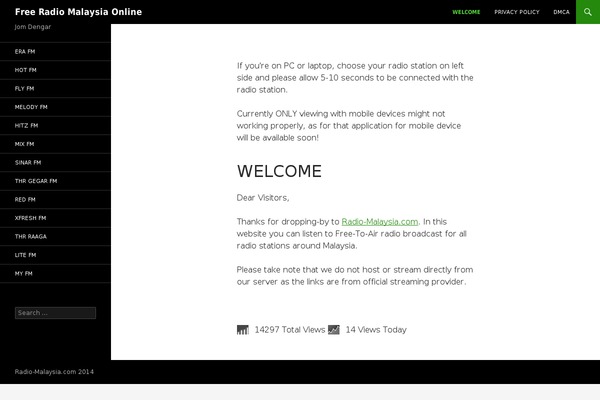 Twenty Fourteen theme site design template sample