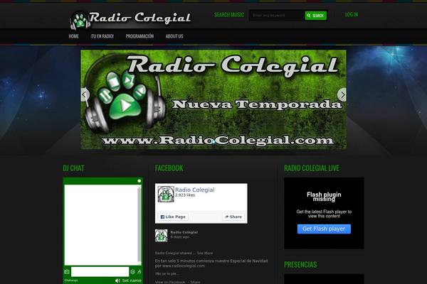 Site using Facebook Likebox plugin