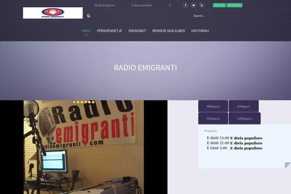 Site using Shoutcast Icecast HTML5 Radio Player plugin