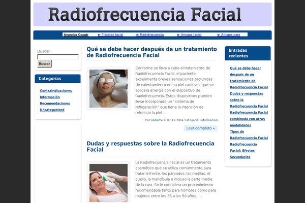 radiofrecuenciafacial.org site used Seomeganichos