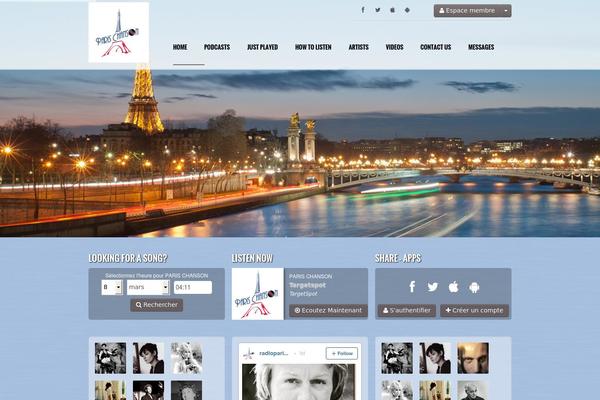 radioparischanson.com site used Radioplayer