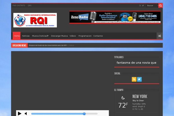 Site using Awesome Weather Widget plugin
