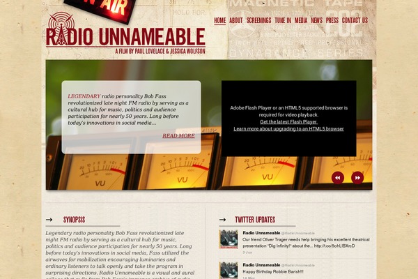 Radio theme site design template sample