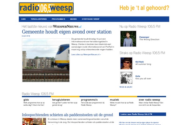 Radio theme site design template sample