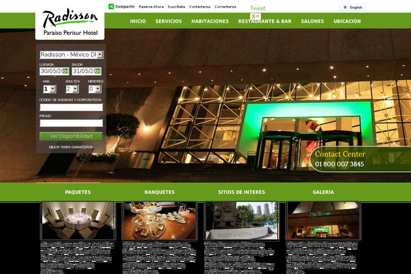 radisson.com.mx site used Univisit