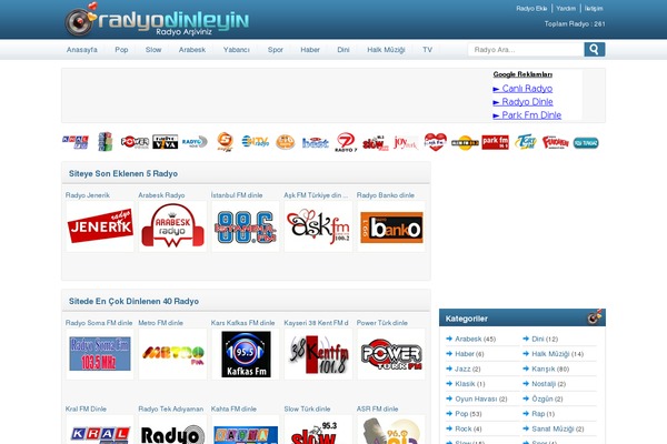radyodinleyin.org site used Wtb Video Blue