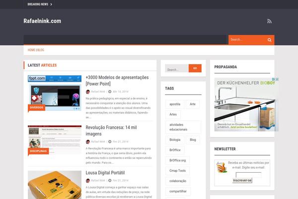 AquaMag theme site design template sample